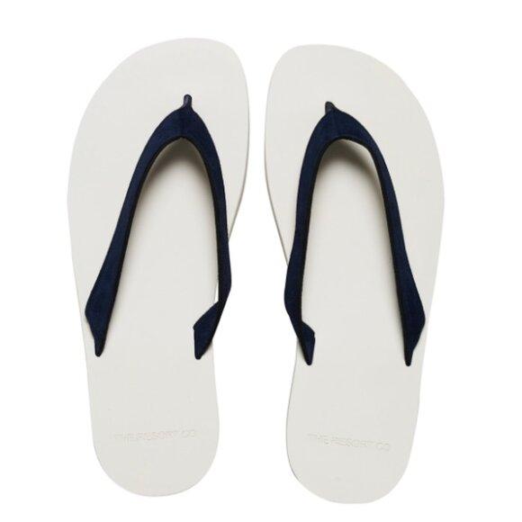 THE RESORT CO Nubuck Leather Flip-Flops